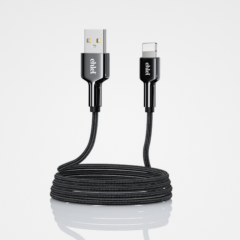 USB A to Lightning Cable, Lightning-Fast Power, Unmatched Durability (PD 200W Zinc Alloy) | Ehlel ECB13