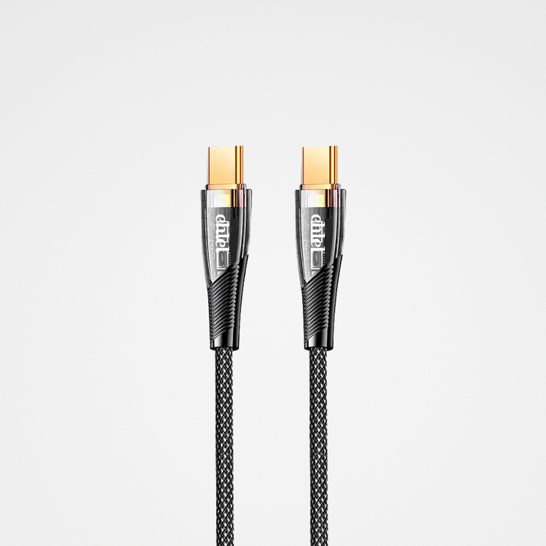 PD 200W Transparent Head Dual Type C Cable - Blazing Speed, Unmatched Durability | Ehlel ECB14
