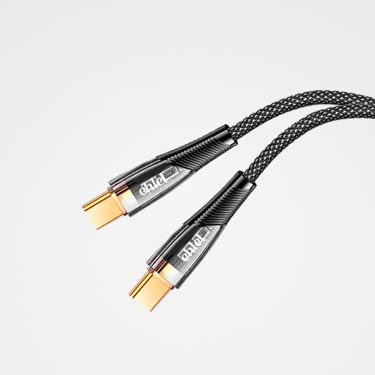 PD 200W Transparent Head Dual Type C Cable - Blazing Speed, Unmatched Durability | Ehlel ECB14