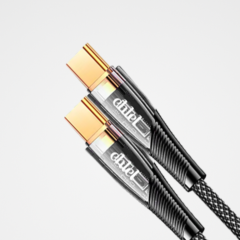 PD 200W Transparent Head Dual Type C Cable - Blazing Speed, Unmatched Durability | Ehlel ECB14