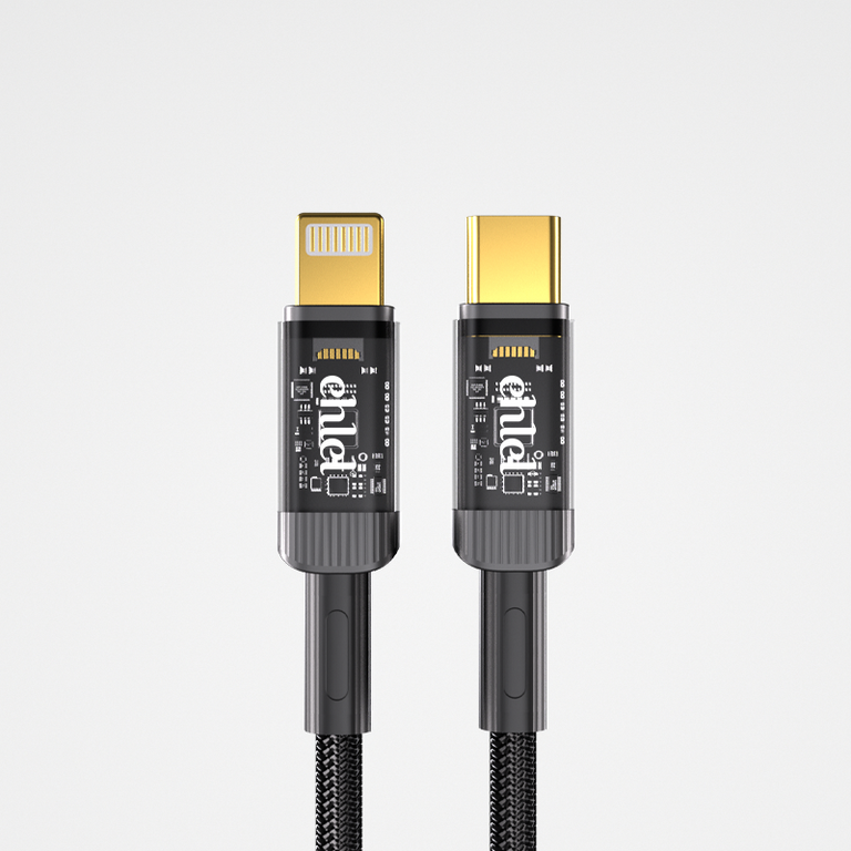 Dual Type-C PD 100W Fast Charging Cable - Transparent Design, Powerful Performance | Ehlel ECH80
