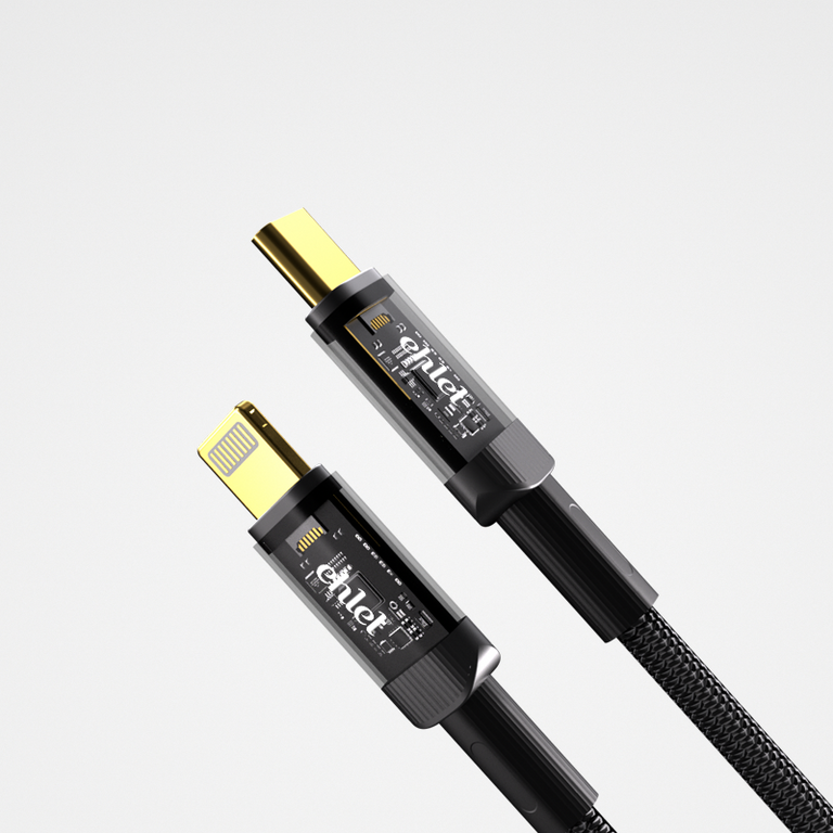Dual Type-C PD 100W Fast Charging Cable - Transparent Design, Powerful Performance | Ehlel ECH80