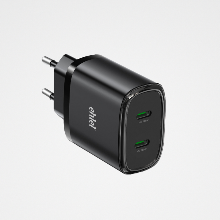Europe Charger with Type-C & Lightning Compatibility | Ehlel ETR40