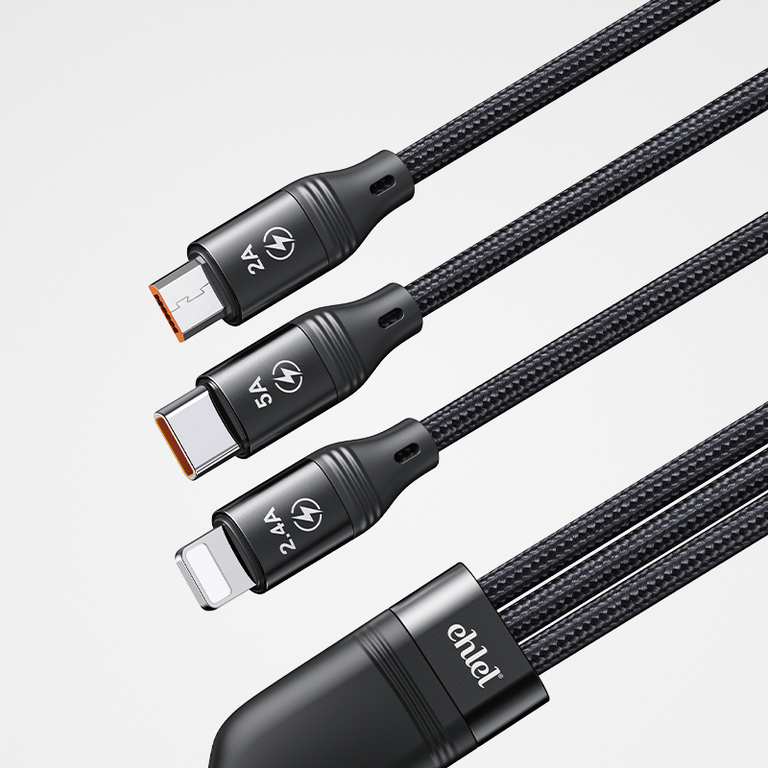 3-in-1 Fast Charging Cable (1.2m) | Ehlel QC001