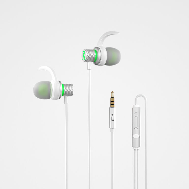Tangle-Free Earphones 3.5mm, Corner Connect | Ehlel SL-002