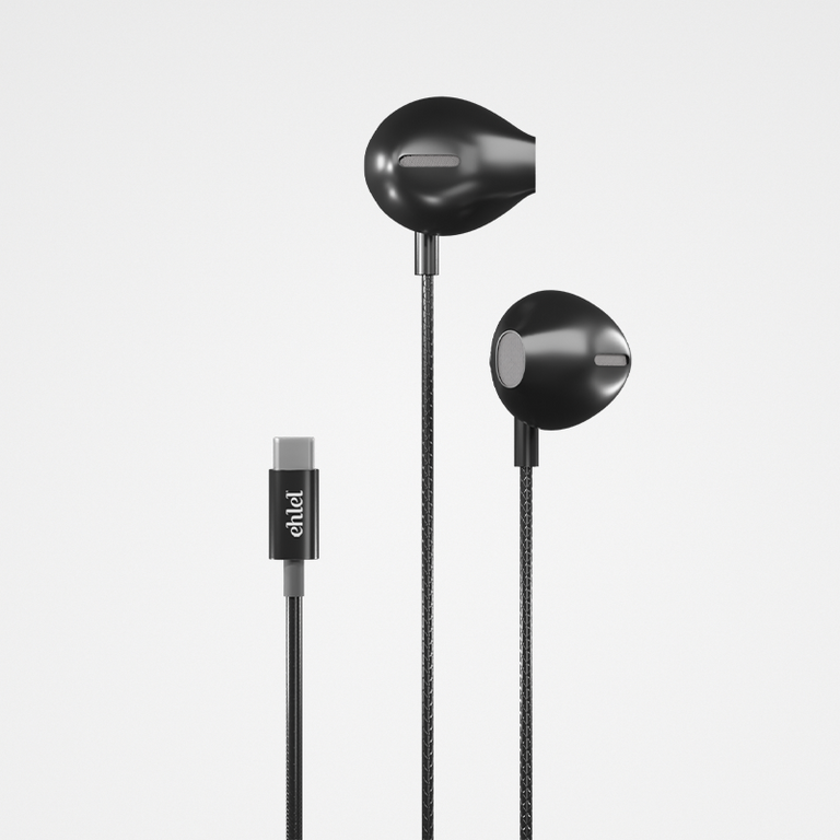 Type-C Earphones with DAC, Ceramic Design & Corner Connector | Ehlel SL-101