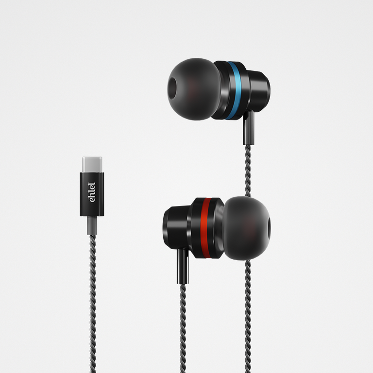 Type-C Earphones with DAC & Colorful Rings | Ehlel SL-401