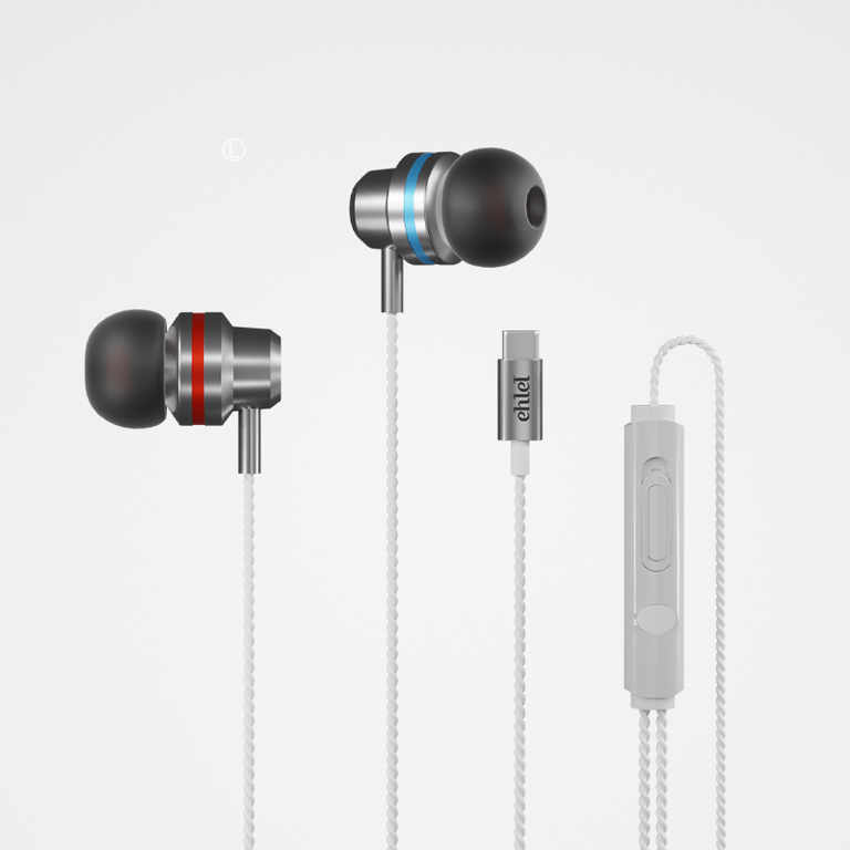 Type-C Earphones with DAC & Colorful Rings | Ehlel SL-401