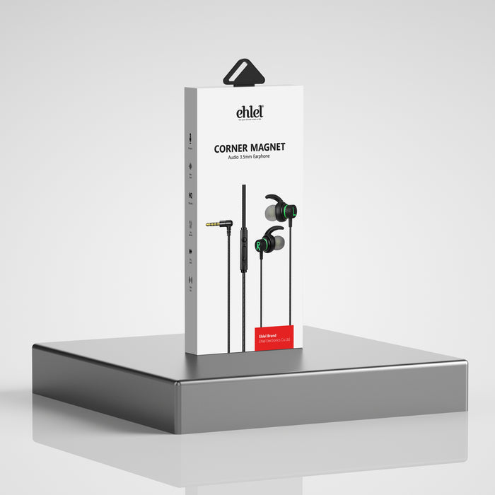 Audio 3.5mm Corner Magnet Wired Earphones