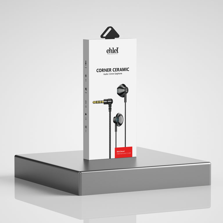 Ceramic Earphones (3.5mm) Comfort & Clarity - Corner Connect | Ehlel SL-102