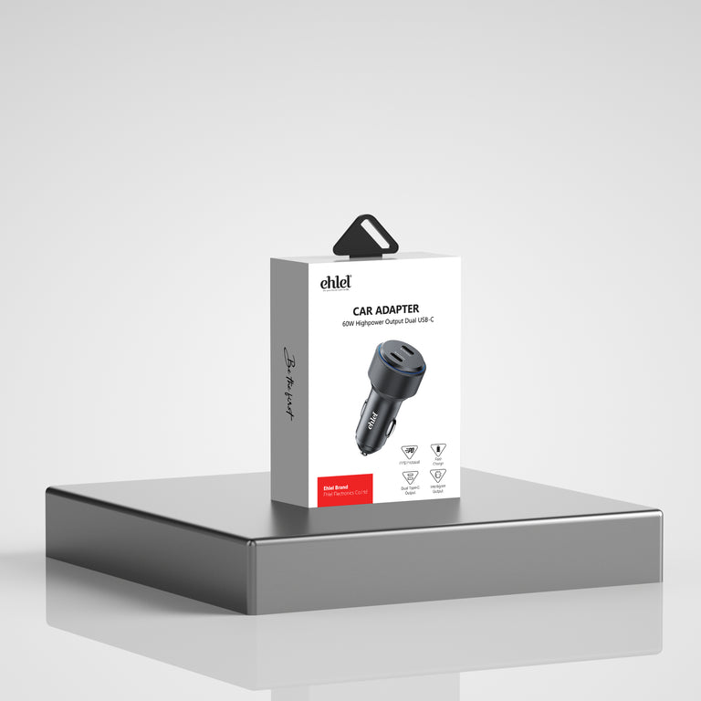 Dual Port Fast Car Charger (Type-C) | Ehlel ECA19