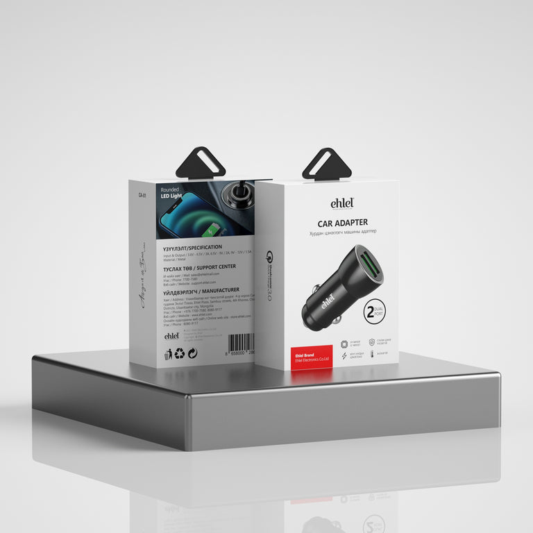 Car Adapter QC 3.0 - Rapid, Reliable Charging for Your Devices | Ehlel CA-01