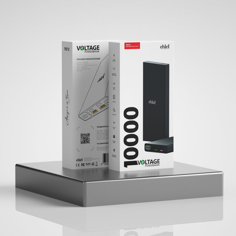 10000mAh Voltage Powerbank – LCD Display | Ehlel PB-10