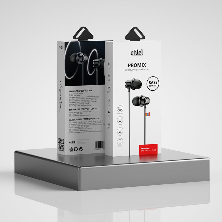 Promix Wired Earphone Crystal-Clear Calls, Comfortable Fit | Ehlel PB-01