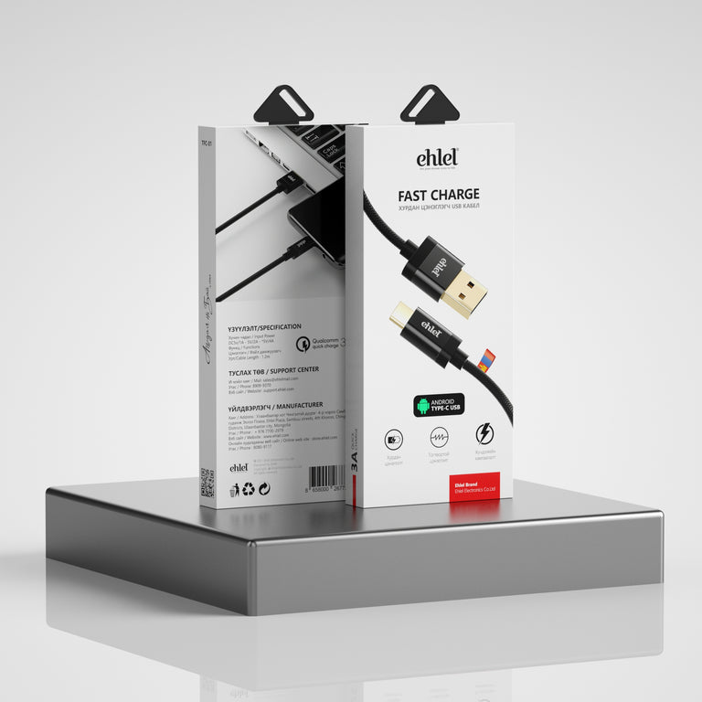 Type C USB Cable - Charge & Sync Quickly and Safely (1.2M) | Ehlel SC-02