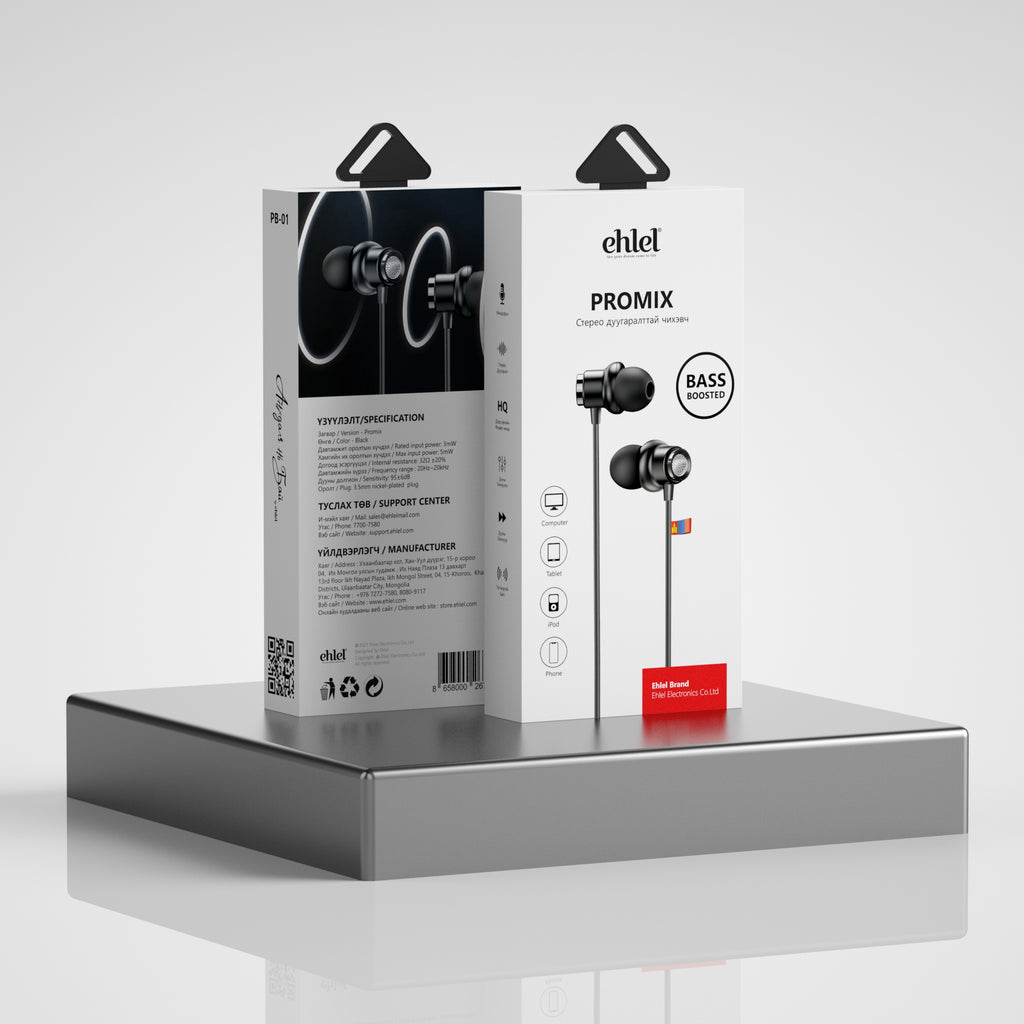 Ehlel Promix Wired Earphones (PB-01) – Clear Calls, Durable